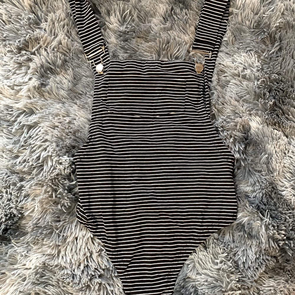 Striped Overall Bodysuit
